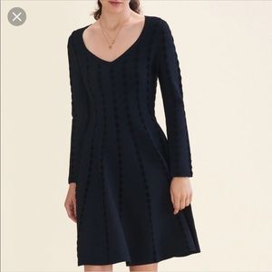 Maje RIZIERE Knitted dress with embroidery